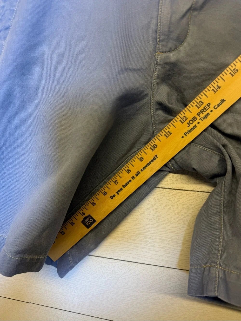Tommy Bahama Slate Blue Flat-Front Men's Shorts Cotton Linen Blend Size Large - Picture 7 of 9